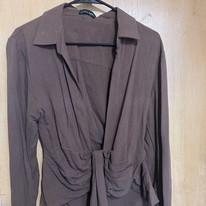 Brown linen shirt